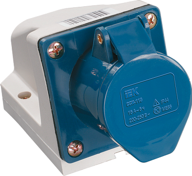 Розетка стационарная 2Р+РЕ 32А 220В IP44 PSR11-032-3 IEK