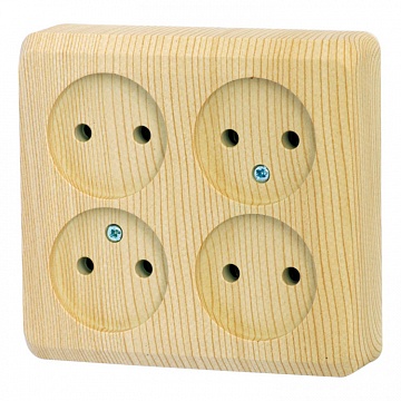 Розетка четырехместная ETUDE, открытый монтаж, сосна PA16-205D Schneider Electric