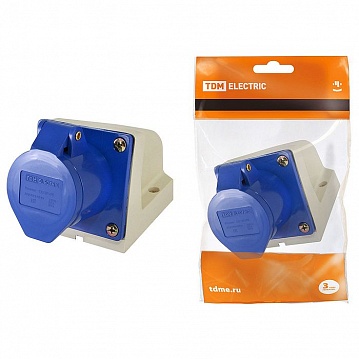 Розетка 133 стационарная 2Р+РЕ 63А 220В IP54 SQ0602-0010 TDM