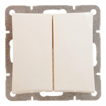 Выключатель 2-клавишный ДУЭТ, скрытый монтаж, бежевый WDE000251 Schneider Electric