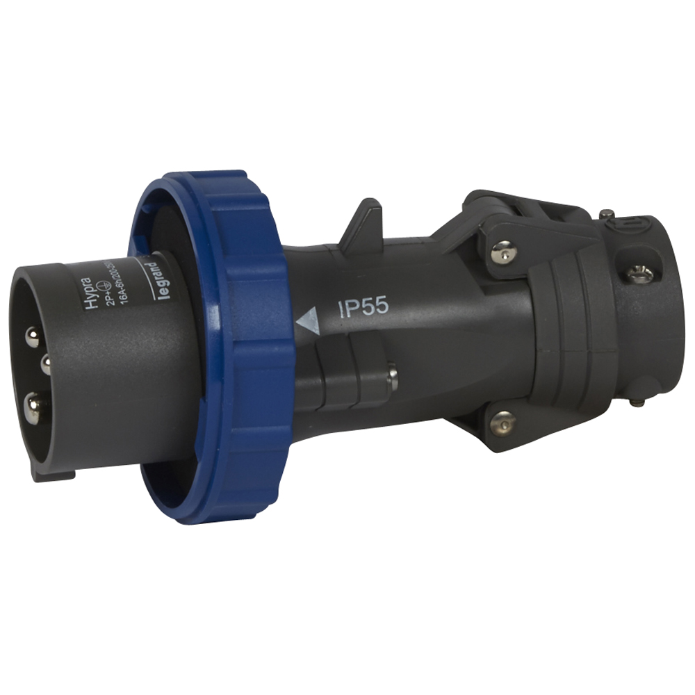 Прямая вилка Hypra - IP 66/67-55 - 2К+3 - 16 А - пластик 051156 Legrand
