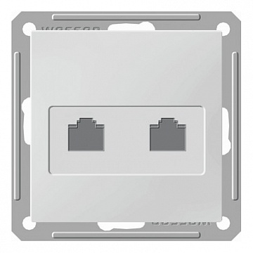 Розетка компьютерная 2xRJ45 Cat.5 W59, белый RSI-251KK5E-1-86 Schneider Electric