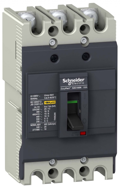 Автоматический выключатель EZC100 18 кА/380 В 3П3T 25 A EZC100N3025 Schneider Electric