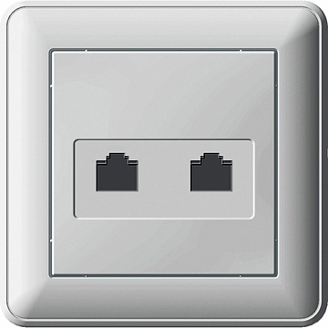 Розетка компьютерная 2xRJ45 Cat.5 W59, белый RSI-251KK5E-18 Schneider Electric