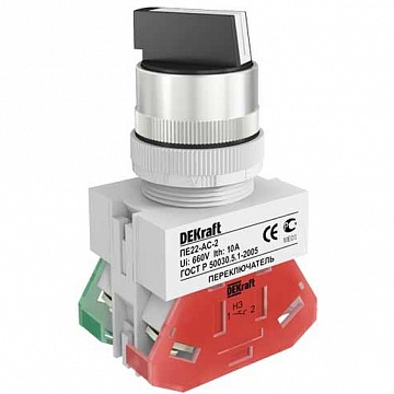Селекторный переключатель ПЕ-22, 2 позиции, 10А 25139DEK DEKraft