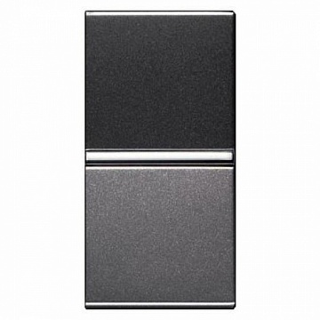 Выключатель 1-клавишный кнопочный ZENIT, скрытый монтаж, антрацит N2104.7 AN ABB