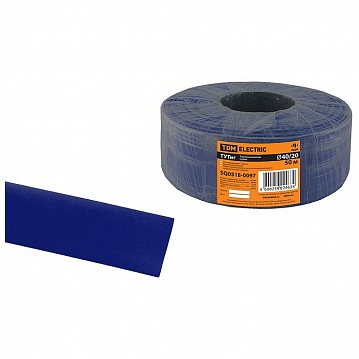Термоусаживаемая трубка ТУТнг 40/20 синяя (50 м/ролл) SQ0518-0097 TDM
