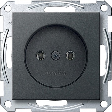 Розетка MERTEN SYSTEM M, скрытый монтаж, антрацит MTN2001-0414 Schneider Electric