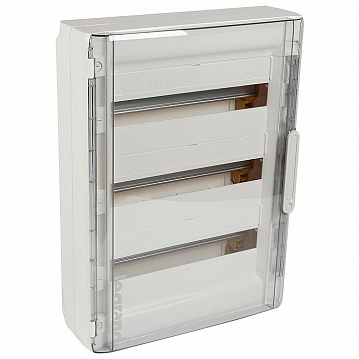 Распределительный шкаф XL³, 54 мод., IP40, навесной, пластик, прозрачная дверь, с клеммами 401658 Legrand