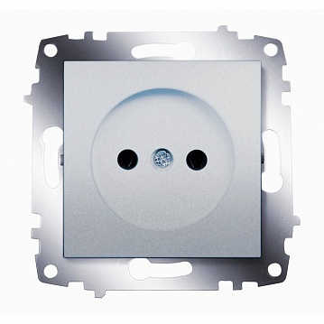 Розетка COSMO, скрытый монтаж, алюминий 619-011000-215 ABB