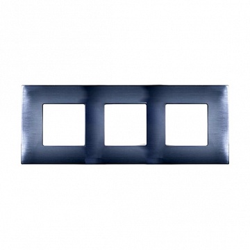 Рамка 3 поста 27 PLAY, нержавеющая сталь 2700637-042 Simon