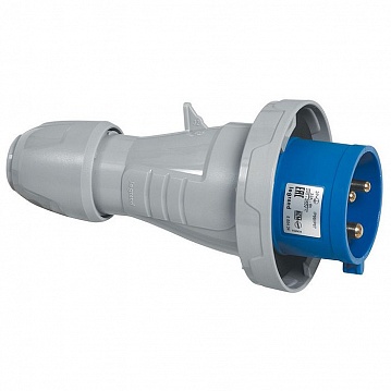 Вилка прямая - P17 Tempra Pro - IP 66/67 - 200/250 В~ - 16 A - 2К+З 555324 Legrand