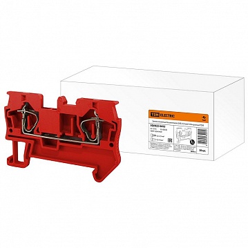 Клемма пружинная проходная ЗКБ 2,5мм?, красный, SQ0822-0093 SQ0822-0093 TDM