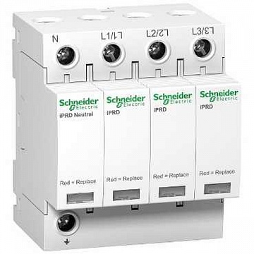Защита перенапряжение УЗИП Т3 iPRD 8r 8kA 350В 3П+N сигнал A9L08601 Schneider Electric