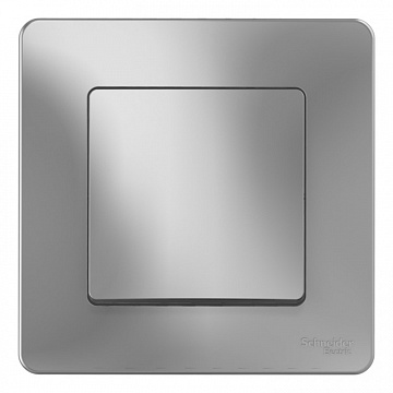 Выключатель 1-клавишный BLANCA, скрытый монтаж, алюминий BLNVS010103 Schneider Electric