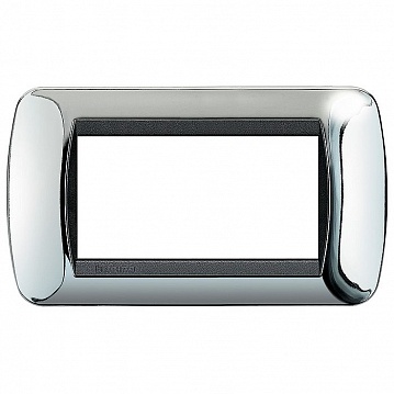 Рамка 4 модуля LIVING LIGHT, светлый хром L4804CR Bticino
