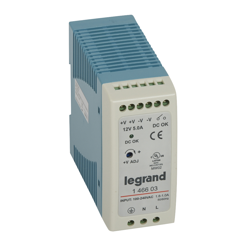 1-фазный Импульсный источник питания 12В 60Вт 5A 146603 Legrand