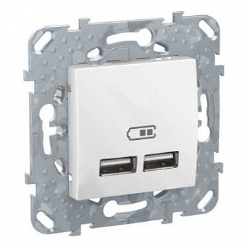 Розетка 2xUSB UNICA, белый MGU5.418.18ZD Schneider Electric