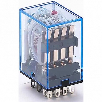 промежуточное Реле 4 конт. с инд. LED 5А 12В AC ПР-102 23227DEK DEKraft