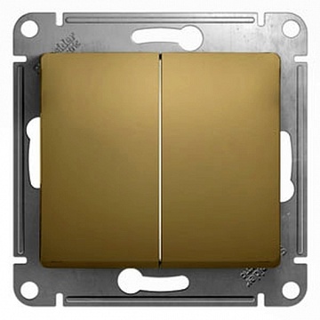 Переключатель 2-клавишный GLOSSA, скрытый монтаж, титан GSL000465 Schneider Electric