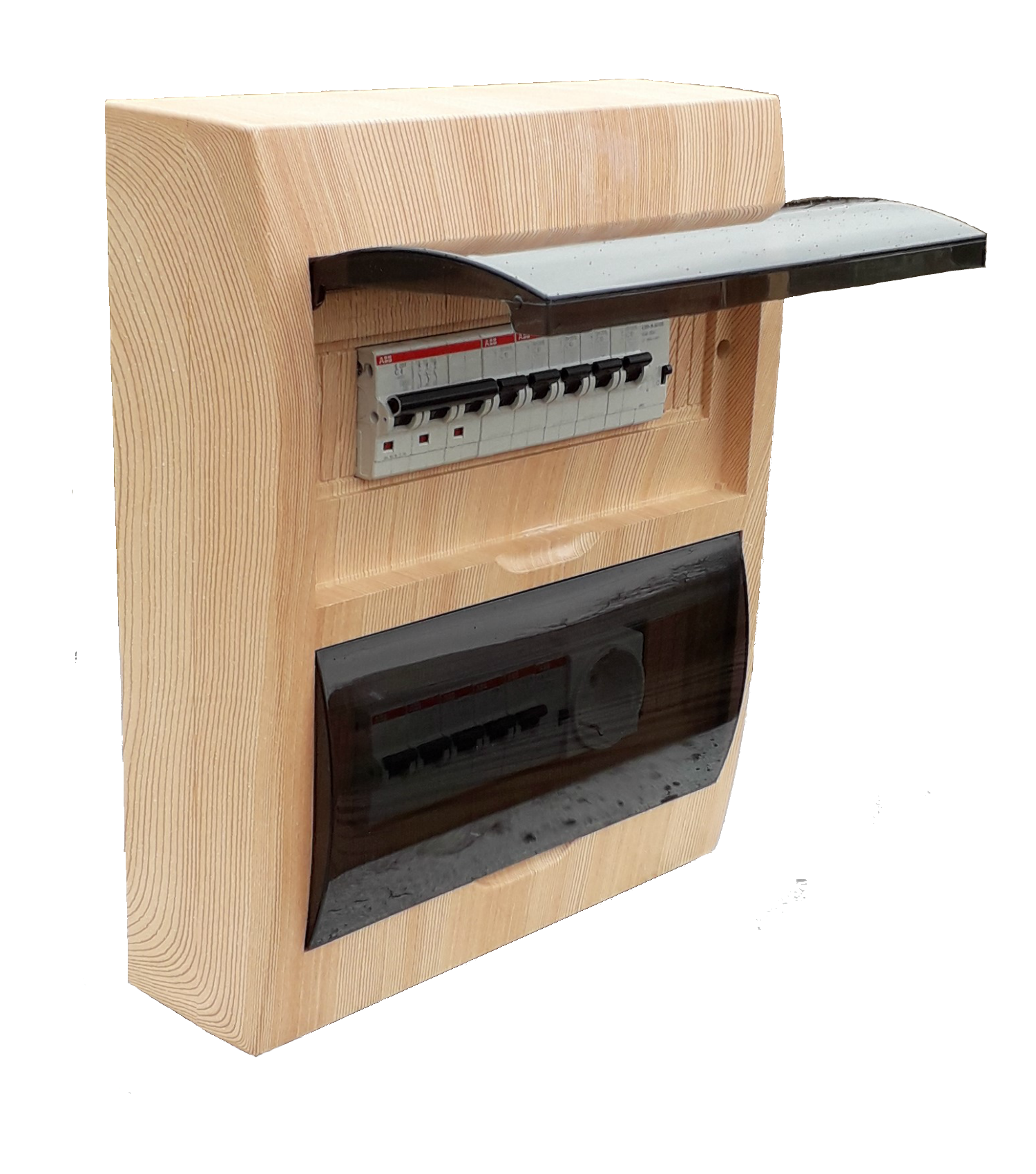 Электрощиток навесной для 3-х комнатной квартиры, ввод 32А сосна тип ЩКНпд3-1/32-a-сосна ABB