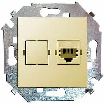 Розетка телефонная 1xRJ11 15, слоновая кость 1591480-031 Simon