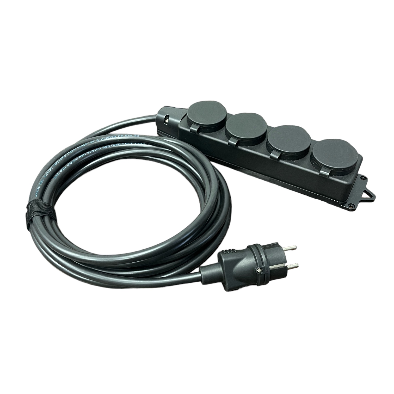 Силовой удлинитель без земли серии iCONNECT ПВС 2х1,5 мм 4 гнезда IP44 ГОСТ 7 м i-CONNECT-SU-PVS-215-4-44-7 iTOK