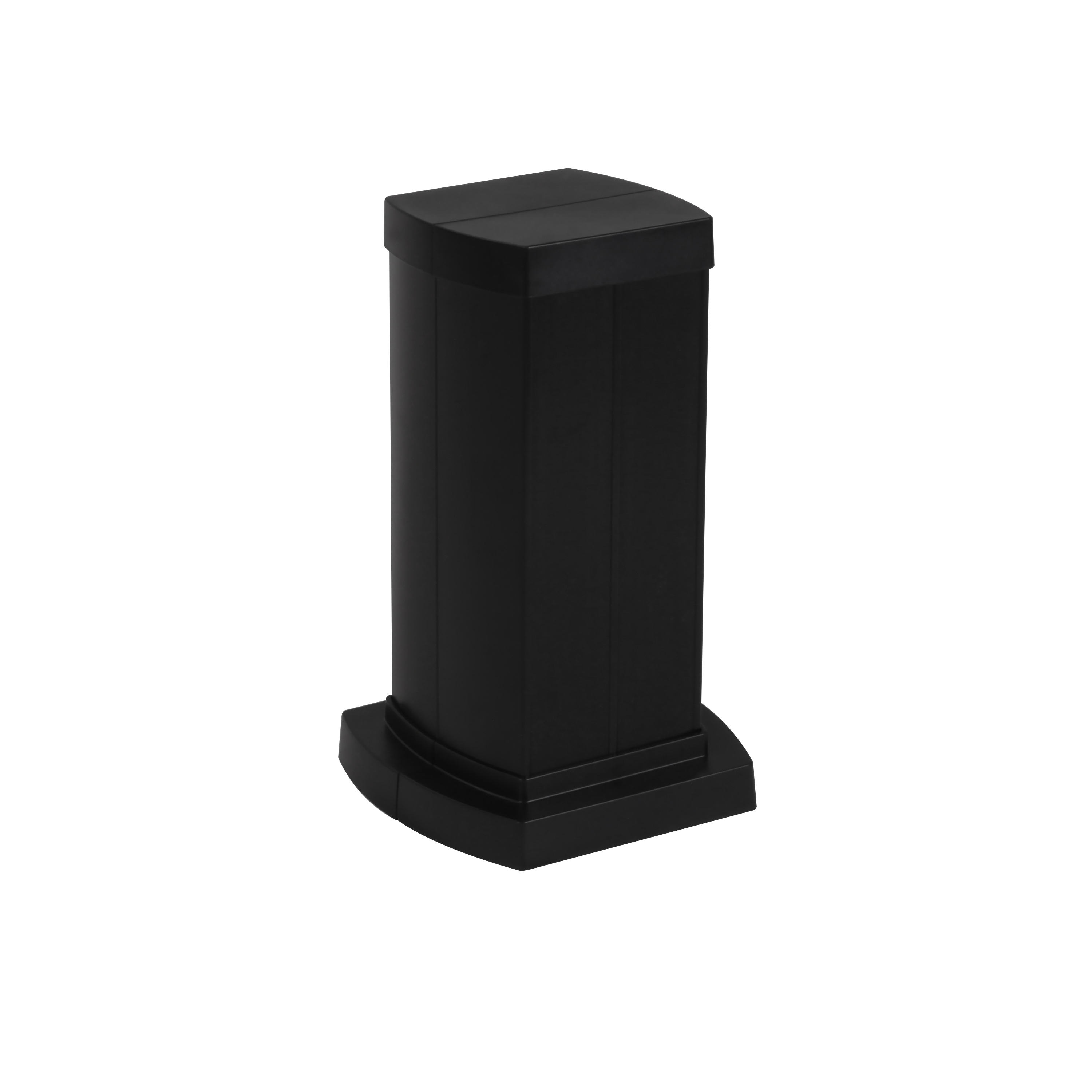 Snap-On мини-колонна алюминиевая с крышкой из пластика 4 секции, высота 0,3 метра, цвет черный 653042 Legrand