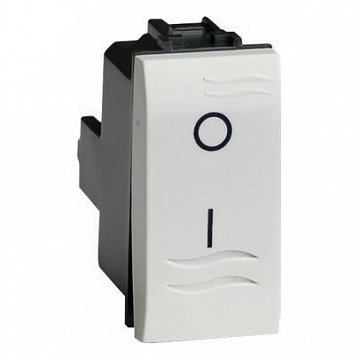 Выключатель 1-клавишный BRAVA, в кабель-канал монтаж, белый 76131B DKC