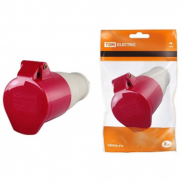 Розетка 235 переносная 3Р+РЕ+N 63А 380В IP54 SQ0603-0018 TDM