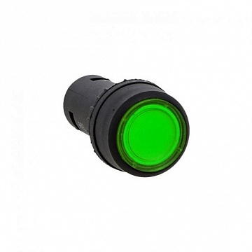 Кнопка 22 мм²  24В, IP54,  Зеленый sw2c-md-g-24  EKF