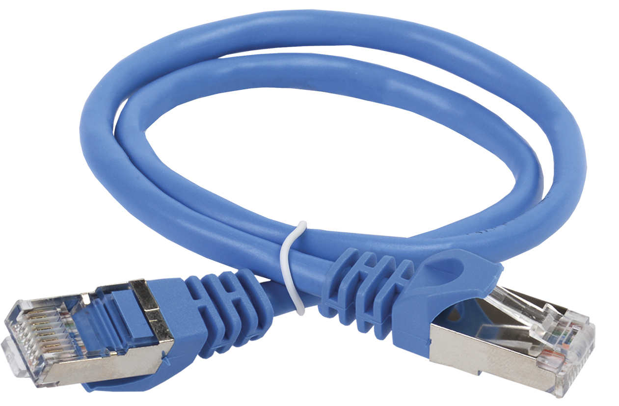 ITK Коммутационный шнур (патч-корд) кат.5E FTP LSZH 2м синий PC03-C5EFL-2M IEK