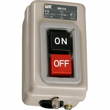 Выключатель кнопочный ВКИ мм² 400В, IP40, Красный+черный KVK30-16-3 IEK