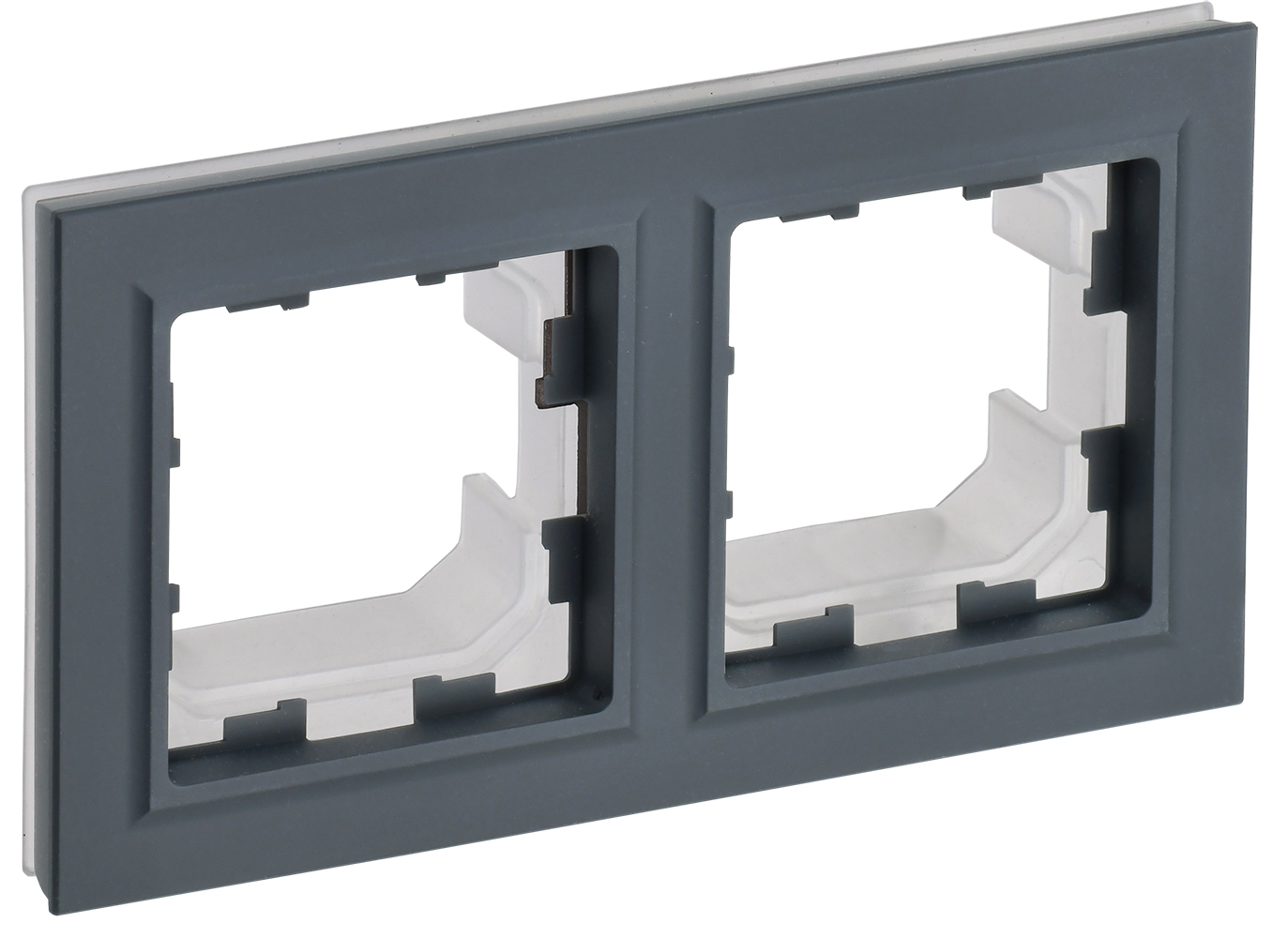 BRITE Рамка 2-местная IP44 РУ-2-БрГ-44 графит BR-M22-44-K53 IEK