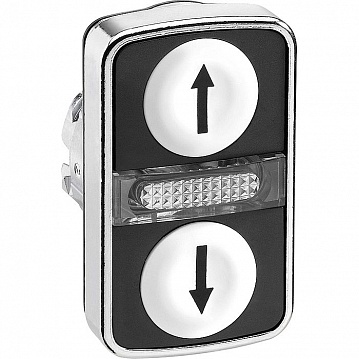 ГОЛОВКА металлический ДВОЙНОЙ КНОПКИ С ПОДСВ., ВСТР. LED ZB4BW7A1714 Schneider Electric