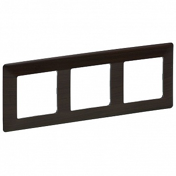 Рамка 3 поста VALENA LIFE, темное дерево 754173 Legrand