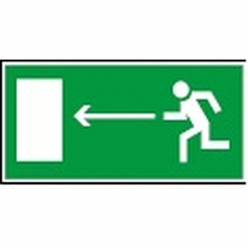 Знак безопасности NPU-1510.E04 Напр. к эвакуационному выходу налево a10874 белый Свет