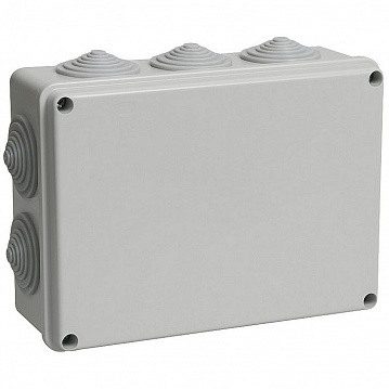 коробка КМ41244 распаячная для о/п 190х140х70 мм² IP55 (RAL7035, 10 гермовводов) UKO11-190-140-070-K41-55 IEK