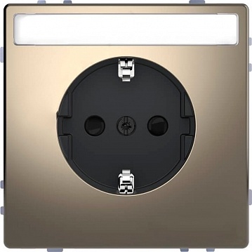 Розетка MERTEN D-LIFE, скрытый монтаж, с заземлением, никель MTN2302-6050 Schneider Electric