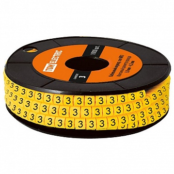 Маркер МК1 - 2,5мм символ 3 1000шт/ролл SQ0511-0018 TDM