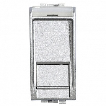 Розетка компьютерная 1xRJ45 Cat.6 LIVING LIGHT, алюминий NT4279C6 Bticino
