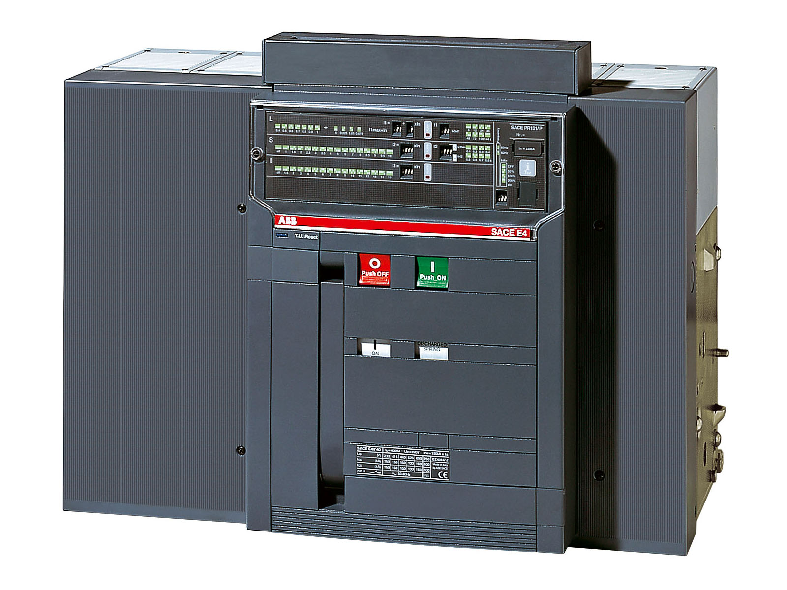 Выключатель автоматический стационарный E4V 3200 PR121/P-LI In=3200A 4p F HR 1SDA056888R1 ABB