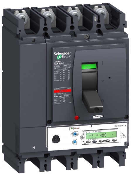 Автоматический выключатель 4П4Т MICR. 5.3A 400A NSX400H LV432702 Schneider Electric
