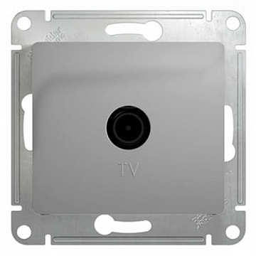 Розетка TV GLOSSA, проходная, алюминий GSL000392 Schneider Electric