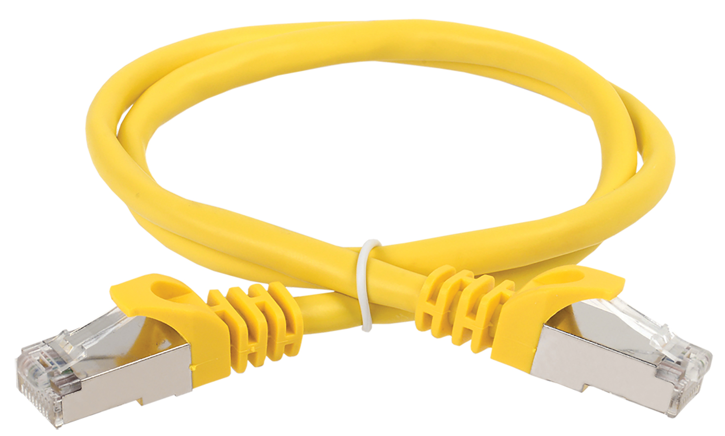 ITK Коммутационный шнур (патч-корд) кат.5E FTP LSZH 1м желтый PC05-C5EFL-1M IEK