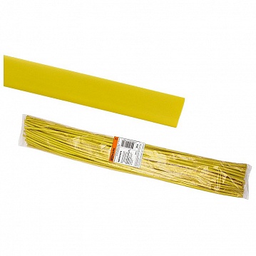 Термоусаживаемая трубка ТУТнг 10/5 желтая по 1м (50 м/упак) SQ0518-0216 TDM
