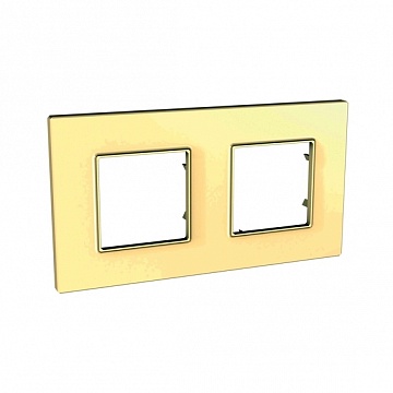 Рамка 2 поста UNICA ХАМЕЛЕОН, бежевый MGU2.704.25 Schneider Electric