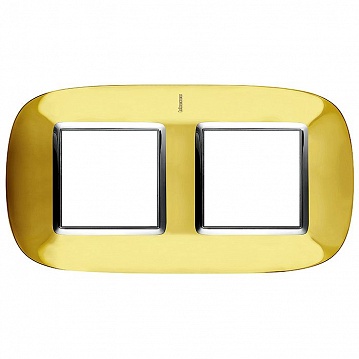 Рамка 2 поста AXOLUTE, золотой HB4802/2OR Bticino