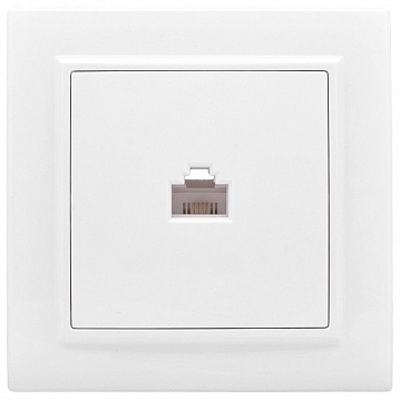 Розетка компьютерная 1xRJ45 Cat.5 МИНСК, белый ERK01-035-10 EKF