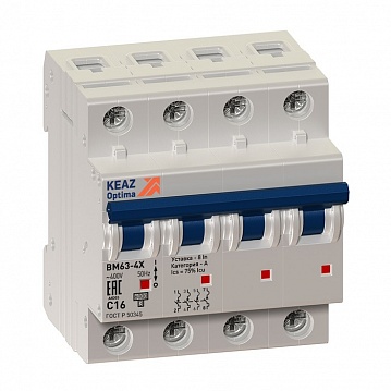 Выключатель нагрузки модульный OptiDin BM63P-463-OM4-РЕГ (ВМ63Р) 234006 КЭАЗ